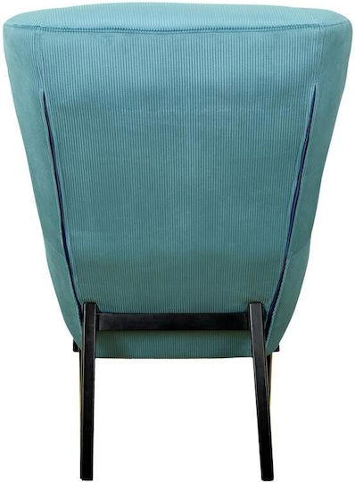 Ohrensessel Samt Petrol 67.5x89x96cm