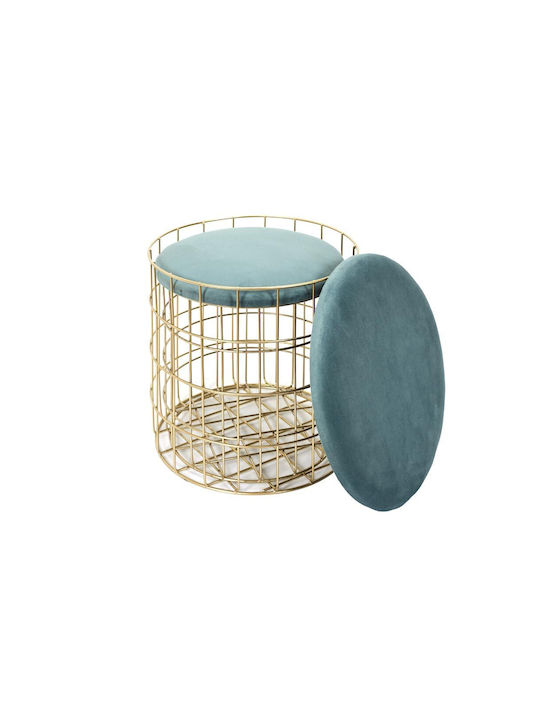 Stool For Living Room With Storage Space Upholstered with Velvet Black 2pcs 38x38x37cm