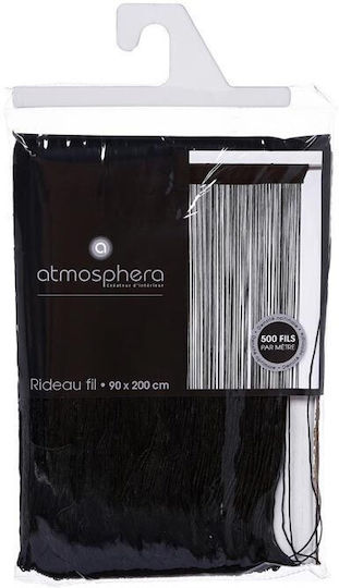 Atmosphera Perdele Cu Coafură Neagră 90x200cm Atmosphera Perdele Cu Coafură Neagră 90x200cm