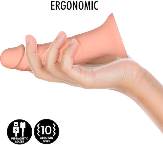 Mythology Asher Original Ρεαλιστικός Δονητής με Απομακρυσμένο Έλεγχο 18cm Flesh