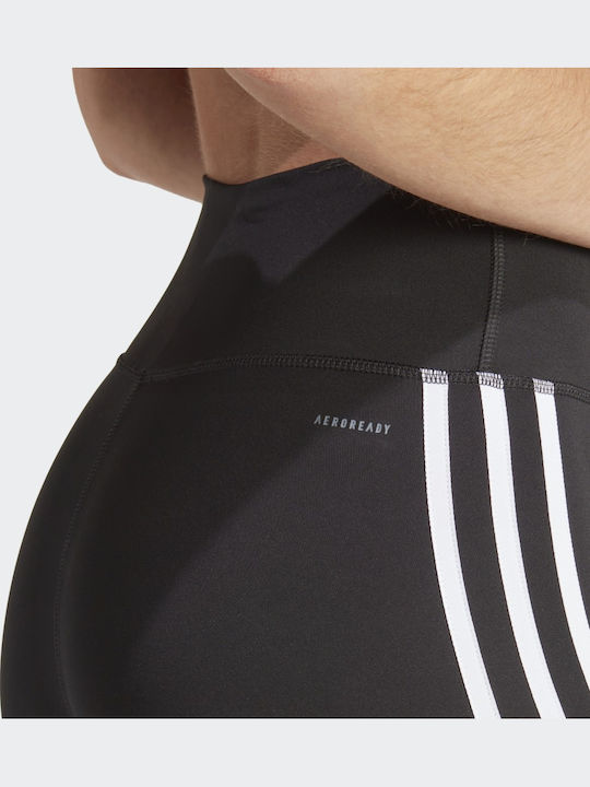 Performance Schulung Frauen Gekürzt Leggings Hochgeschnitten Schwarz