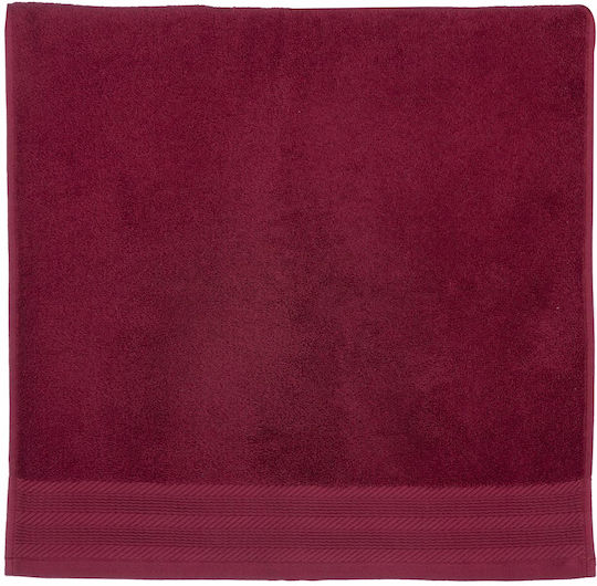 Nef-Nef Homeware Πετσέτα Προσώπου Life 50x90εκ. 1161 Bordo Βάρους 550gr/m²
