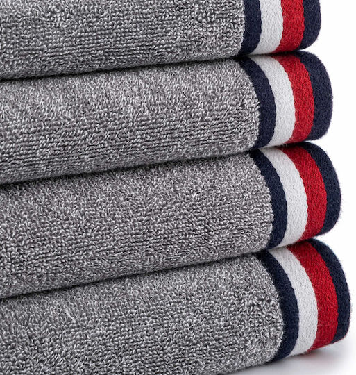 Tommy Hilfiger Bath Towel Teddy 70x140cm Grey Weight 500gr/m²