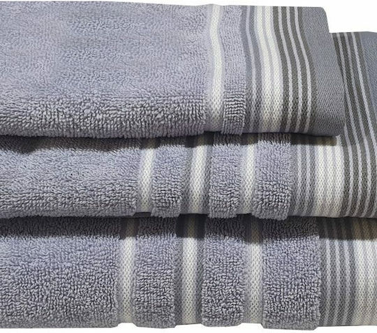 Le Blanc Badehandtuch Satin Stripe 70x140εκ. Levanda Gewicht 500gr/m²
