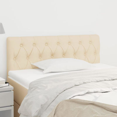 vidaXL Bed Headboard made of Fabric Cream 100x7x78cm