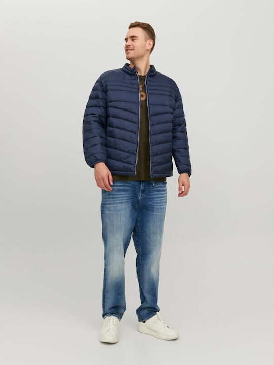 Jack & Jones Men's Winter Puffer Jacket Navy Blue