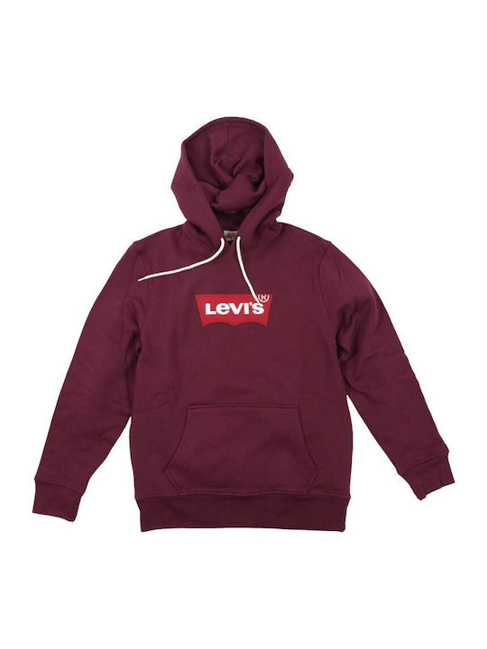 Sweatshirt mit Kapuze Burgundisch