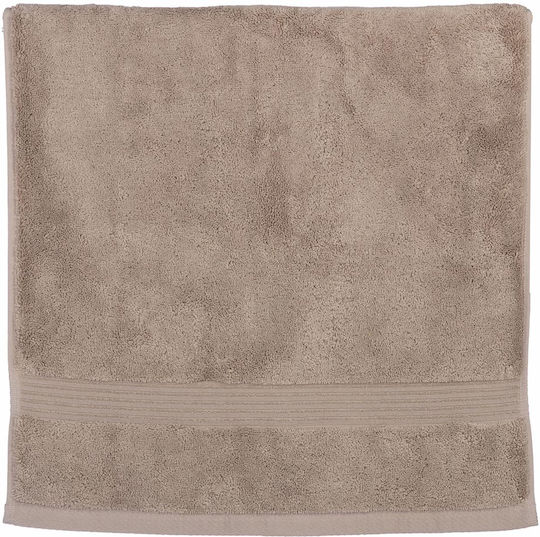 Nef-Nef Homeware Badehandtuch Aegean 80x160εκ. Mocca Gewicht 705gr/m²