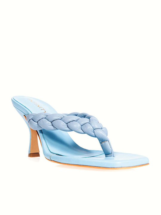 INFINITY LEATHER MULES Blue 719 LIGHT BLUE