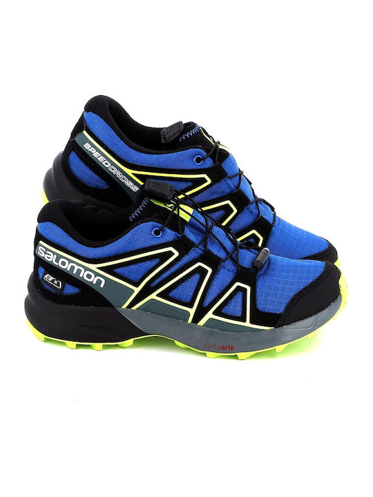 Speedcross CS WP Waterproof Kids Sports Shoes Running with Laces Blue