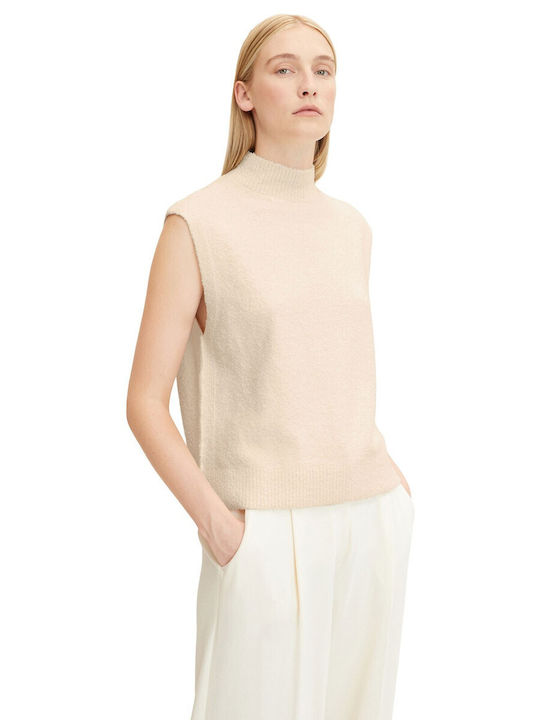 Tom Tailor Damen Ärmellos Pullover Beige