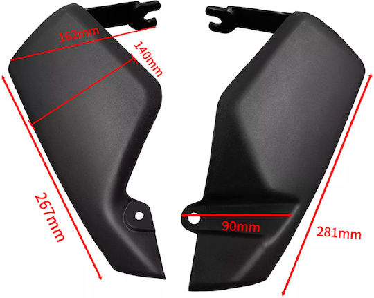 Motorcycle Protective Hand Guards MXUN in Black Colour