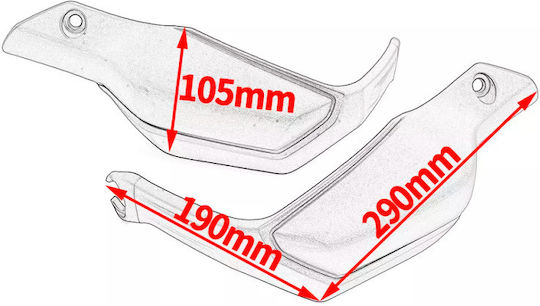 Protecții mânere motocicletă MXUN pentru Honda X-ADV 750 2017-2021 în culoarea Alb