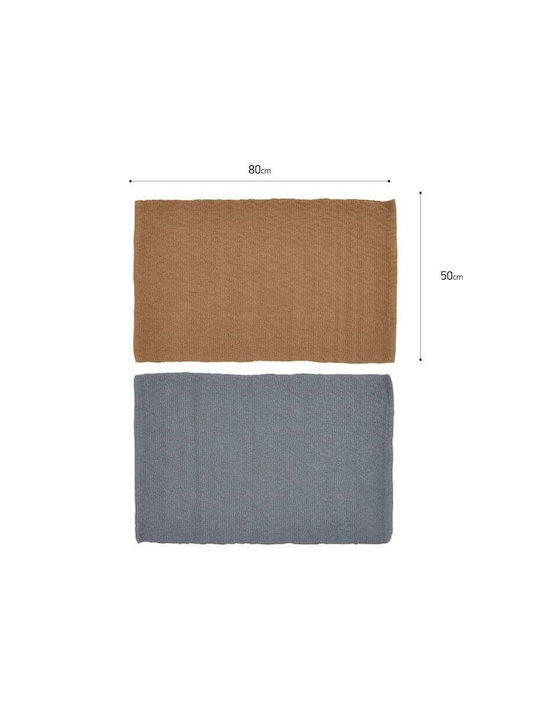 Click Bath Mat Cotton 6-40-803-0016 6-40-803-0016 Coffee 50x80cm