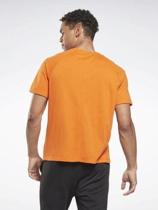 Reebok Αθλητικό Ανδρικό T-shirt Smash Orange με Λογότυπο