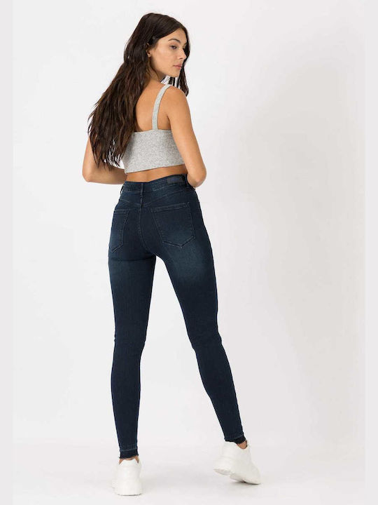 TIFFOSI JEAN HIGH WAIST SLIM BLUE DARK