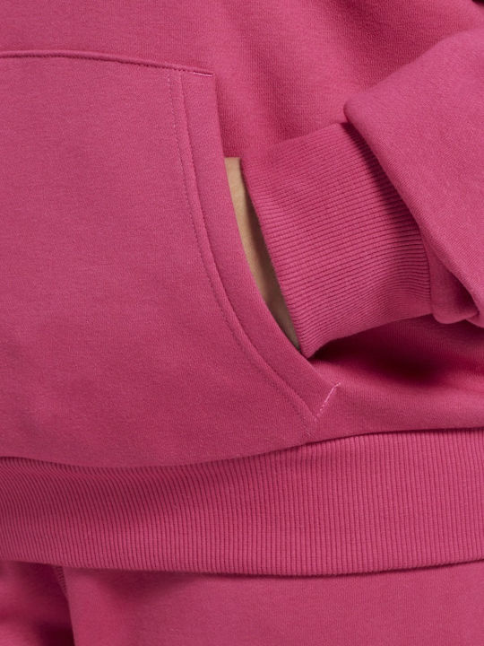 Identity Plus Size Γυναικείο Φούτερ με Κουκούλα Semi Proud Pink