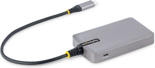 StarTech USB 3.2 4 Port Hub with USB-C Connection Gray