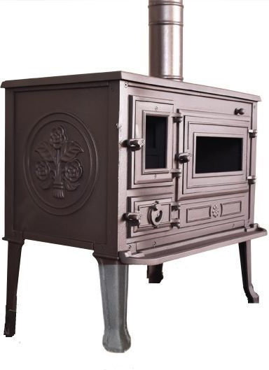 Thermogatz TGM-013 Cast Iron Wood Stove with Oven 13kW Black