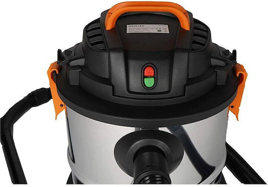 Sogo Staubsauger Flüssigkeiten / Feststoffe 1200W mit Edelstahl Behälter 20Es
