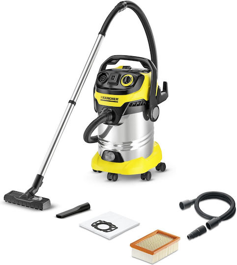Karcher WD 6 P S V-30/6/22/T Σκούπα Υγρών / Στερεών 1300W με Πλαστικό Κάδο 30lt