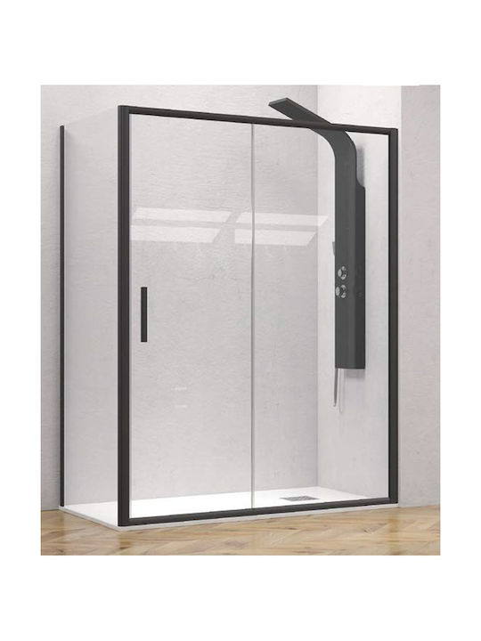 Karag Efe 400 NP-10 Cabin for Shower with Sliding Door 70x80x190cm Clear Glass Nero