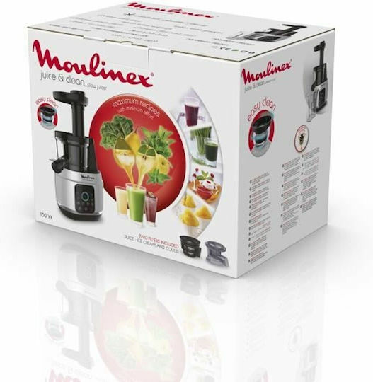 Moulinex Slow Press Juicer 150W Inox Silver