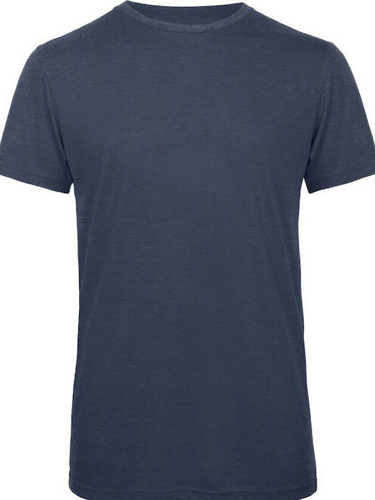 B&C Triblend Werbe-T-Shirt Heather Navy