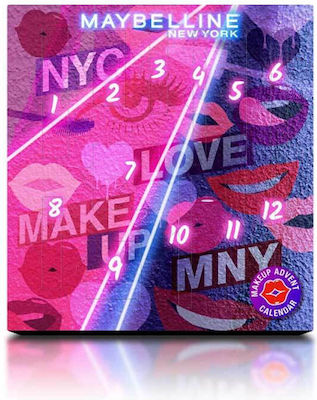 Maybelline Makeup Set Advent Calendar for Face, Eyes, Lips & Eyebrows 12pcs