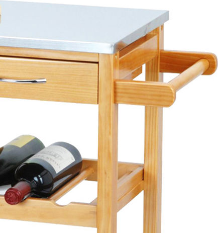 Excellent Houseware Τρόλεϊ Ξύλινο 4 Θέσεων Καφέ 784400000