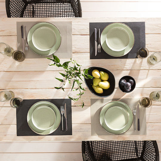 Gofis Home Platzset Wrap Ecru 30x45cm Platzdeckchen Stoff Beige 45x30cm 1Stück