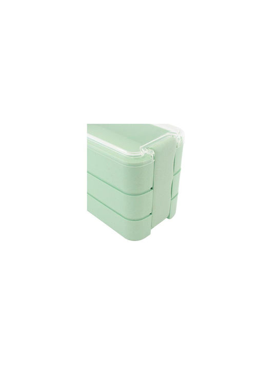 Aria Trade Lunchbox Lunch Box Plastic Πράσινο 900ml 1pcs