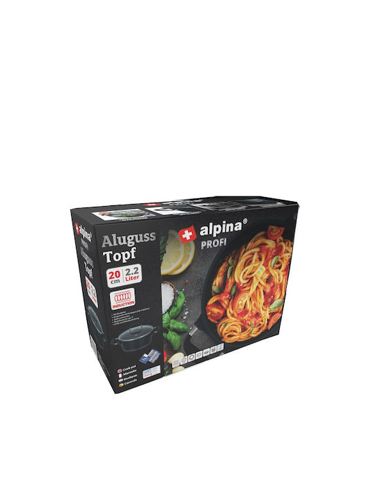 Alpina Appliances Deep Pot made of Aluminum 2.2lt / 20cm
