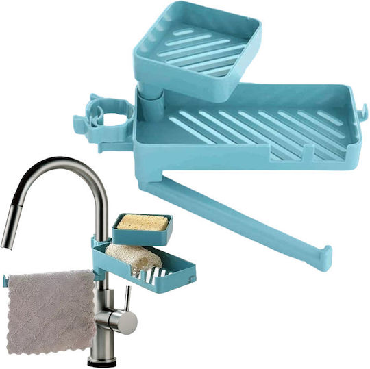 Suport Pentru Burete Din Plastic Albastru 19x9.5x10cm