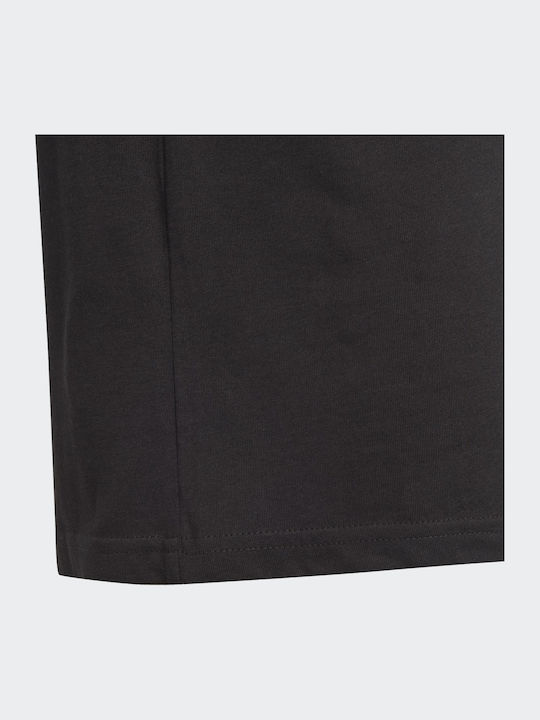 Παιδικό T-shirt Μαύρο Essentials 3 Stripes