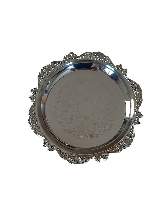 Karvounis Rund Untersetzer Metallisch Silber 9.5cm 6Stück Karvounis Rund Untersetzer Metallisch Silber 9.5cm 6Stück