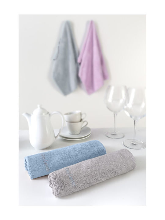 Guy Laroche Gourmet Set 19 Towel Grey - Blue 50x35cm 2pcs