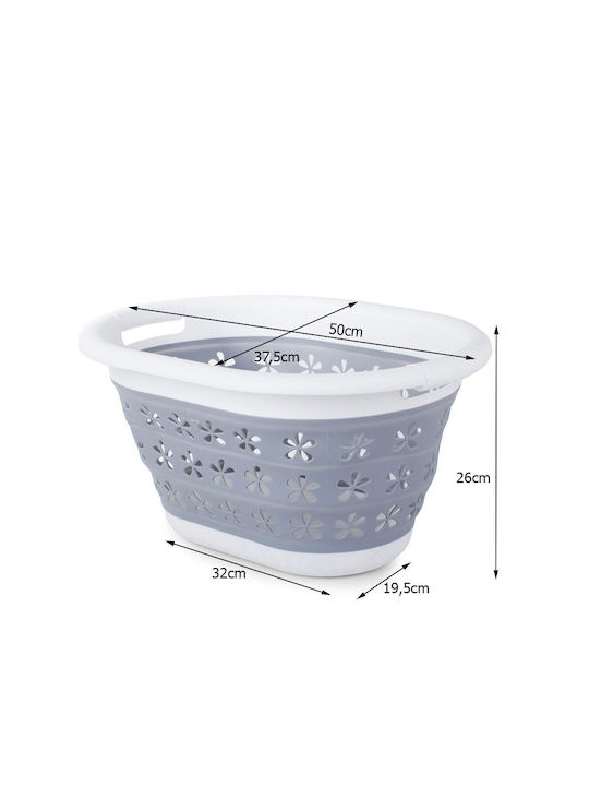 Coș de Depozitare Plastic Gri 25lt 1buc