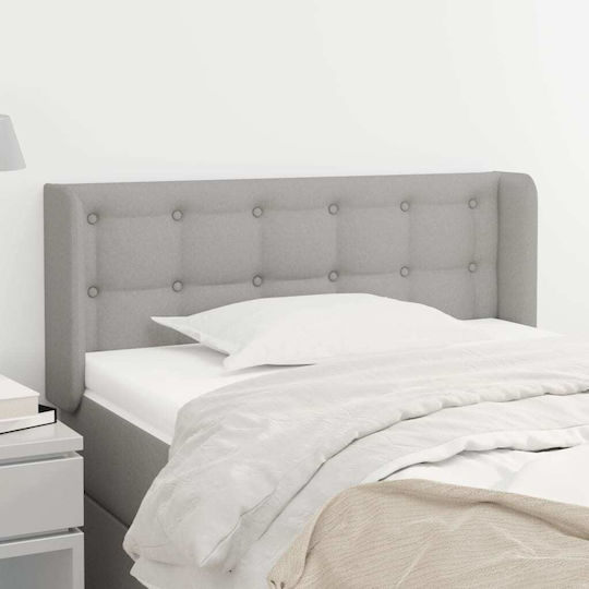 vidaXL Fabric Bed Headboard Light Gray 103x88cm