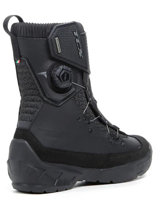TCX Infinity 3 Mid WP Ανδρικά Μποτάκια Μηχανής Δερμάτινα T-Dry Αδιάβροχα Μαύρα