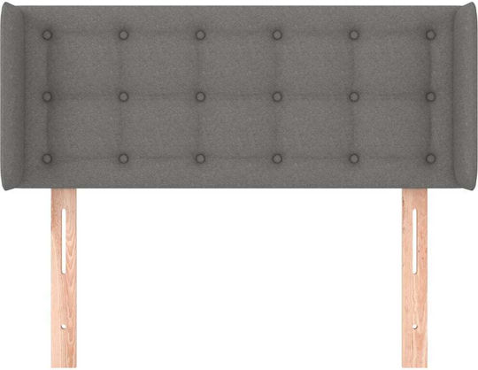 vidaXL Tăblie De Pat Din Țesătură Gri Închis 103x88cm