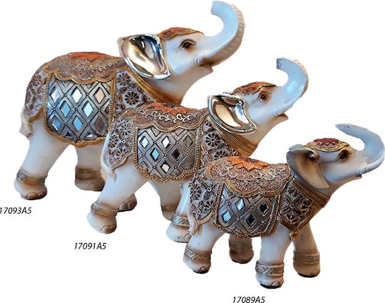Karvounis Decorative Elephant Polyresin in Champagne - Gold 10x8cm 1pcs