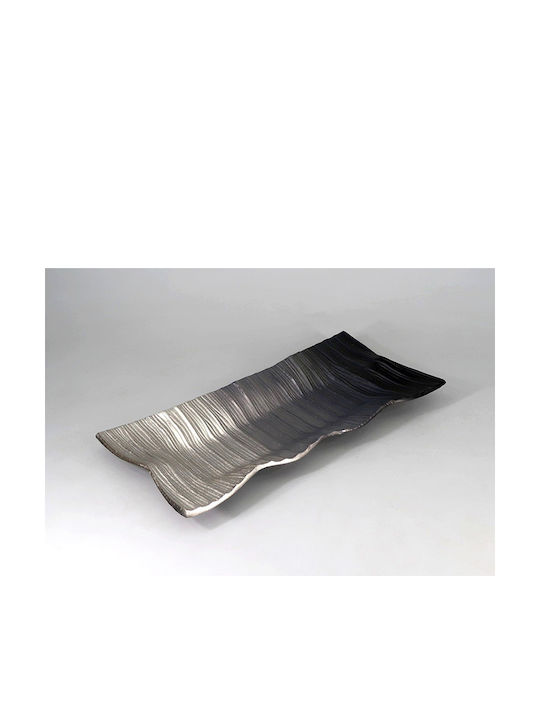 Karvounis Platou Decorativ Dreptunghiulară Metalic Argint 1buc 42x20x4.5buc Karvounis Platou Decorativ Dreptunghiulară Metalic Argint 1buc 42x20x4.5buc