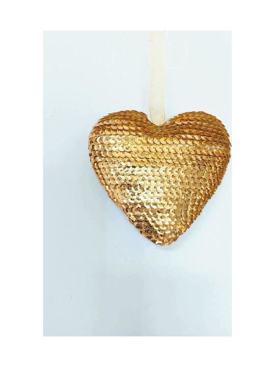 Στολίδι Καρδιά Χρυσή 10x10cm