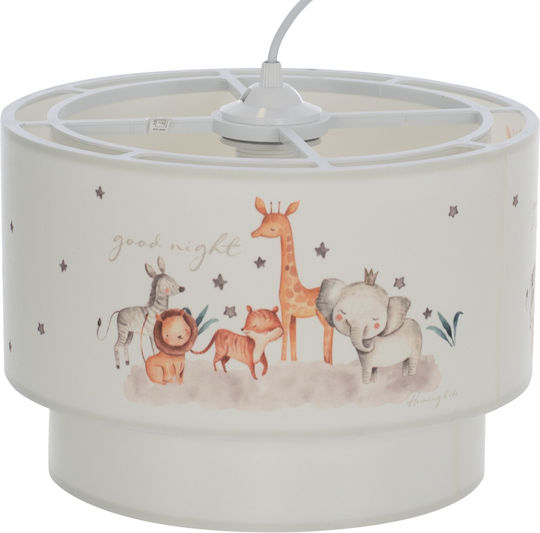 HomeMarkt Baloo Einfaches Licht Kinderdeckenleuchte Deckenleuchte 60W mit Fassung E27 Weiß 30x20cm
