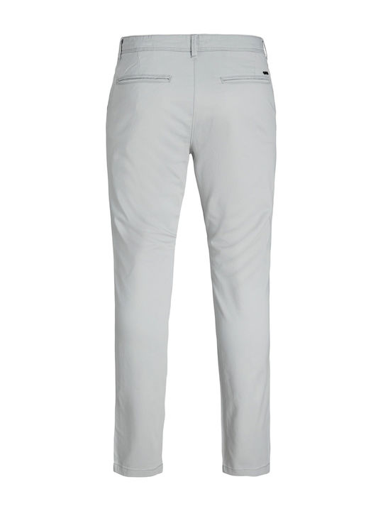 Marco Trousers Chino Elastic in Slim Fit Light Grey