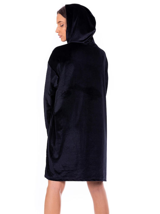 Paco & Co 218248 Mini Dress with Hood Black