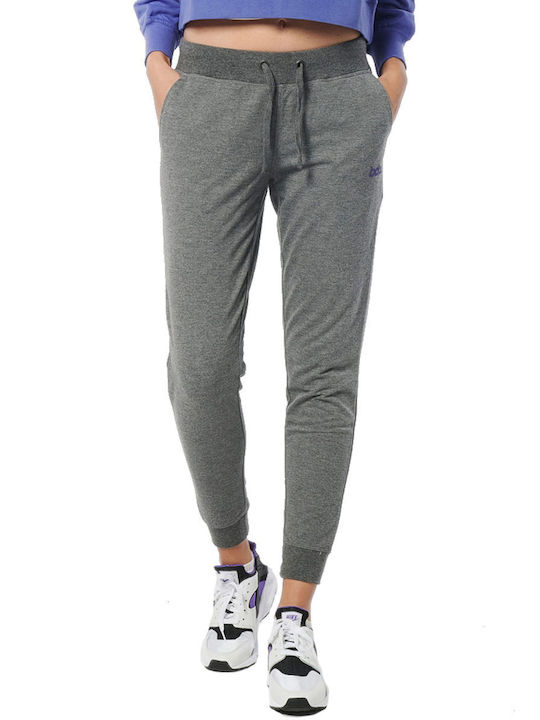 Παντελόνι Φόρμας με Λάστιχο Fleece Dark Grey Melange