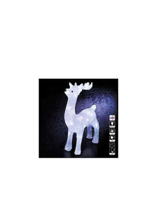 Aria Trade Christmas Plastic Illuminated Reindeer Figure Multicolour 45.5x30.5x15cm