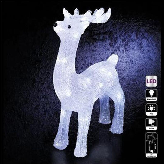 Beleuchtet Weihnachtliche Kunststoff Figur Rentier Höhe 45.5cm
